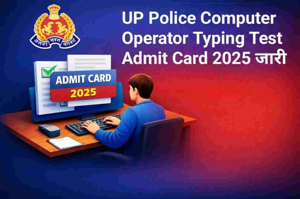 UP Police Computer Operator Typing Test Admit Card 2025